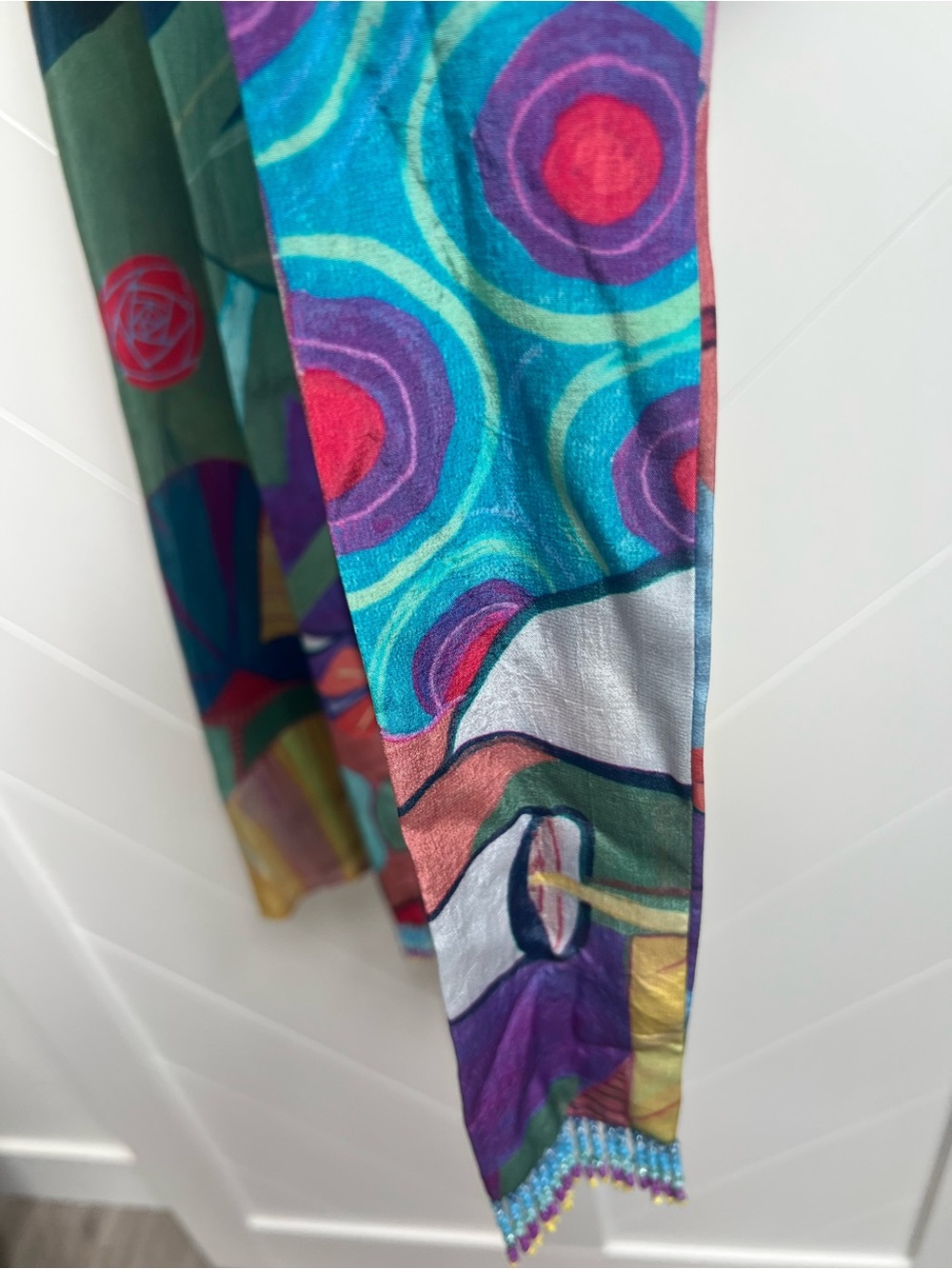 FARM Rio Multicolor Abstract Long Kimono Jacket - Picture 2 of 7